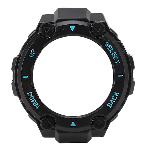Plastskyddsfodral för Amazfit TRex Watch Edge Bumper Protective Shell Ram (Black Shell Blue Word)