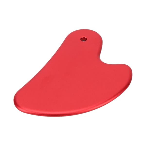 Metall Gua Sha Tool Aluminiumlegering skrapbräda Blodcirkulation Promotion Helkroppsansikte Skönhet Gua Sha Board Röd
