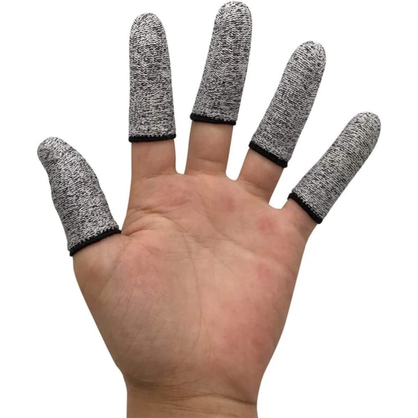 12 STK Fingersenger Kuttbestandig beskyttelse for kjøkken, arbeid, utskjæring, sklisikker, gjenbrukbar