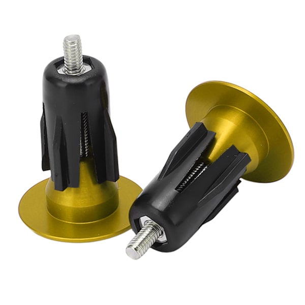 2 stk Sykkelstyrepropper i Aluminium Legering Slitesterk Universal Terrengsykkelgrep End Plugs Gull