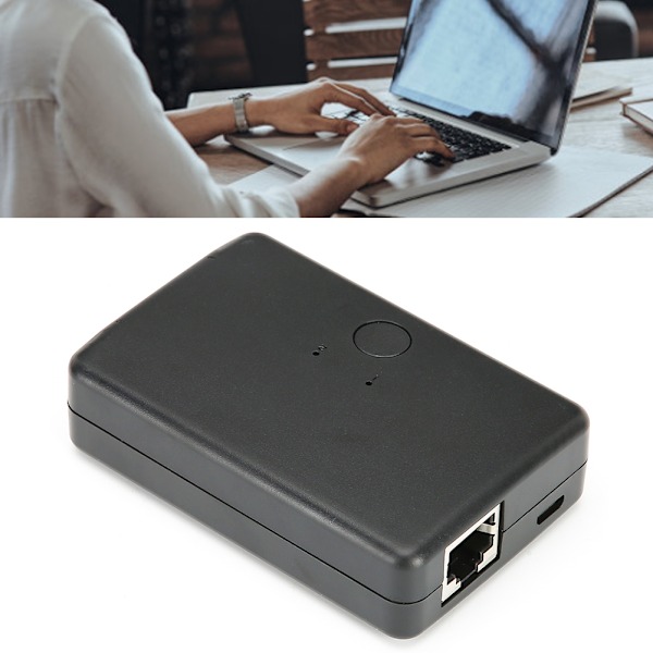 Switcher Bærbar Nettverkskonverter 2-i-1-ut Ingeniørplast Skall Mini Skrivebord