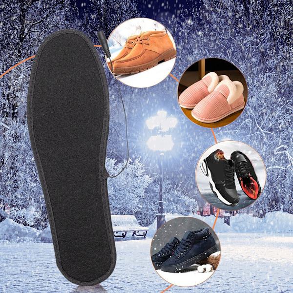 Oppvarmede såler USB-oppvarming Vinterfottvarmer 39-44 Størrelse for menn Kvinner Ski Isfiske Vandring Arbeid