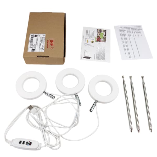 15W Adjustable Grow Light with Three Heads and Red and Blue Light, 3.5 inches 319