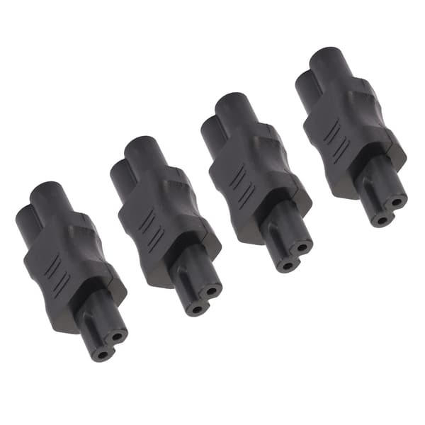 4 stk IEC320 C6 til IEC320 C7 strømadapter Plug and Play PDU-chassisstrømomformer Kompatibel med bærbar PC