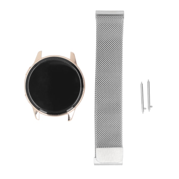 Smartwatch med Samtal, Multifunktionell Magnetisk Härdat Glas Rund Skärm IP67 Vattentät Smart Sportklocka för Dagligt Bruk Camping Vandring Skola Silver