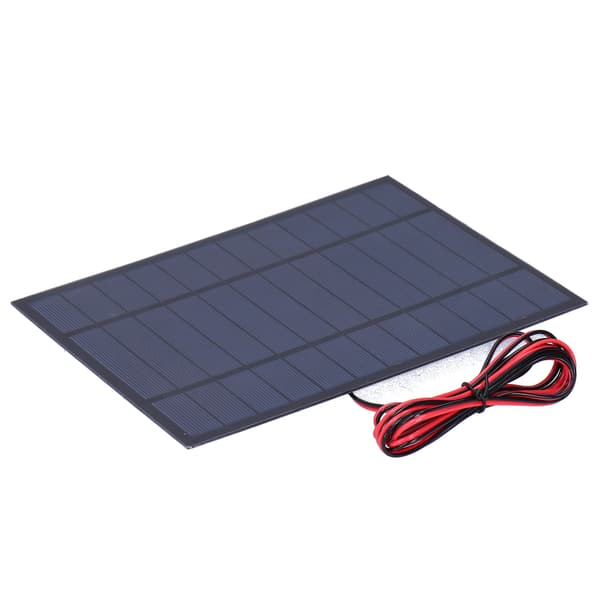 Solenergi epoxy modulplade DC6V 6W polysiliciumværktøj med 200 cm rød sort ledning