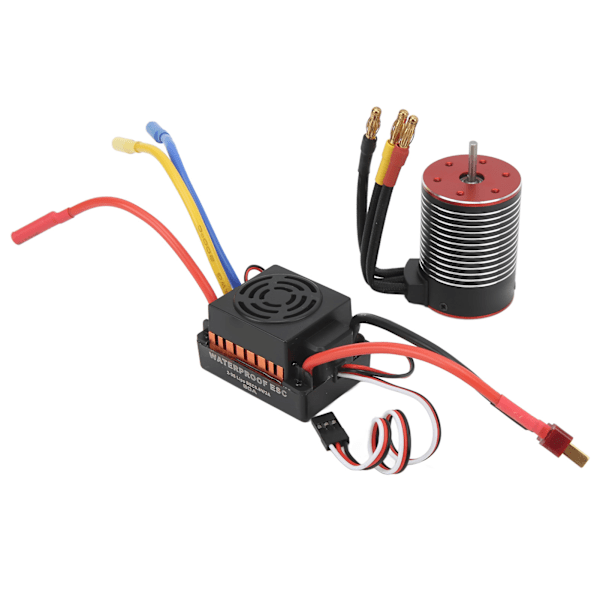 RC Brushless ESC Vanntett Støvtett 5200KV 60A Universal Ren Kobber Spole Høy Pålitelig ESC Combo Sett for Traxxas