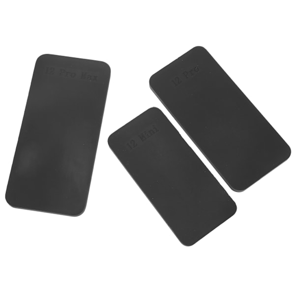 3 stk LCD-skjerm Fix Reparasjonsmatte Gummi Stabil LCD-skjerm Selvklebende Fjerningspute for IOS 12 12Pro