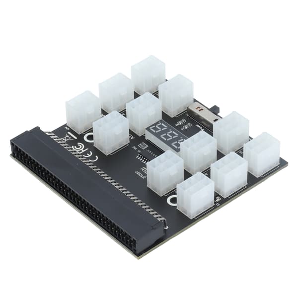 Breakout Board Strømforsyningsadaptermodul 12 Porte 6 Pin Digital Display til HP Server