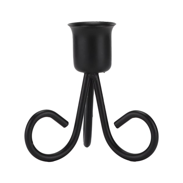 Smidesjärn Ljusstake Nordic Retro Geometric Aromaterapi Ljusstake Stativ HeminredningSvart