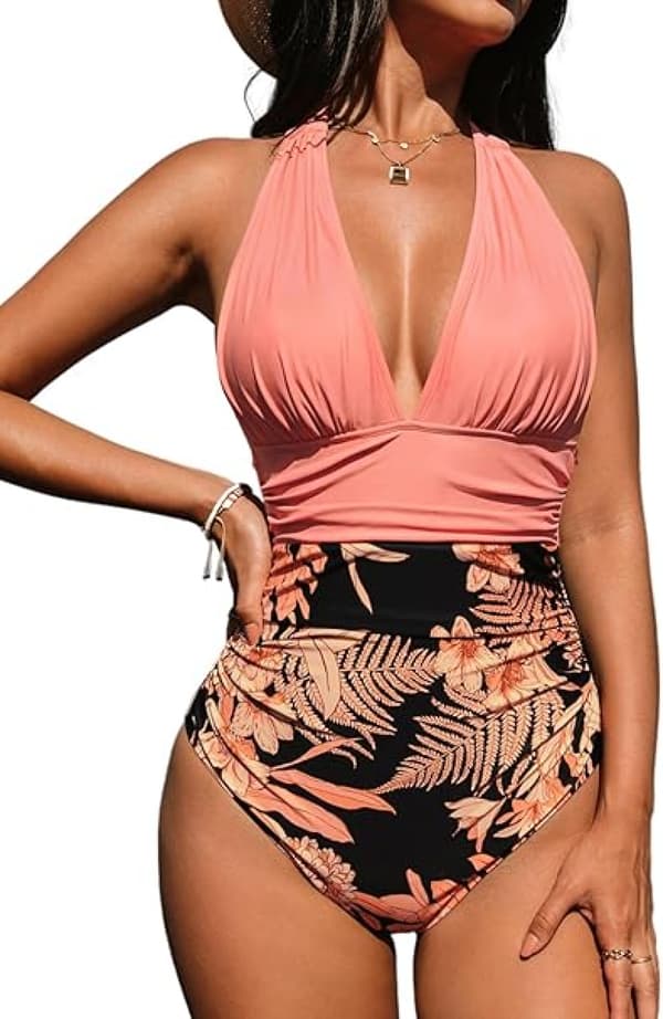 Sort bodysuit med blomsterstriber