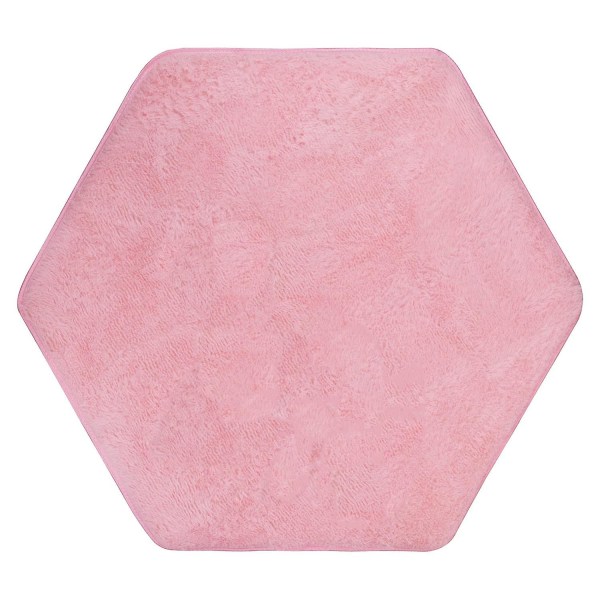 Hexagon Matta Pad Mat För Lekstuga Lektält Soft Coral Pink Matta - (rosa,47"x55")