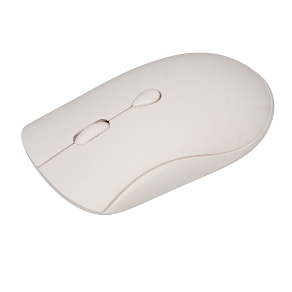 2.4G Trådløs Mus 1600DPI Ergonomisk Genopladelig Batteri Bluetooth 5.2 Silent Mouse til Stationære Kontorcomputere PC Hvid