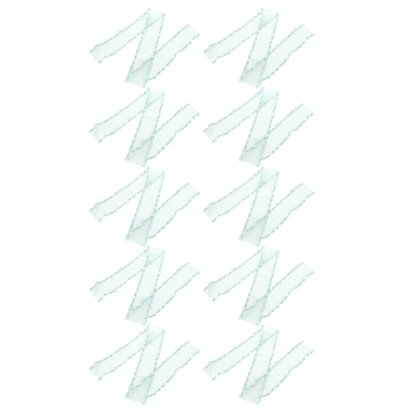 【NX】10 Yards Kantbånd Polyester Tyll for Klestilbehør DIY Hodeplagg Hår 2.6inCyan-C4