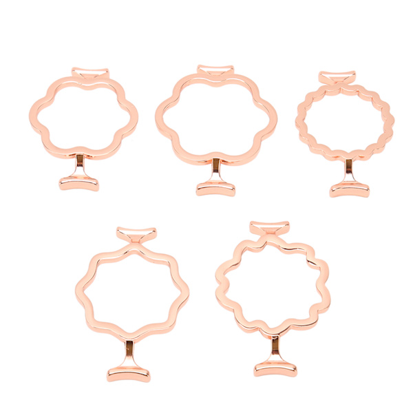 5 stk voksforseglingsstempler roségull sinklegering Tidsbesparende Enkel bruk voksforseglingringer for 0,98 tommer 1,18 tommer stempel