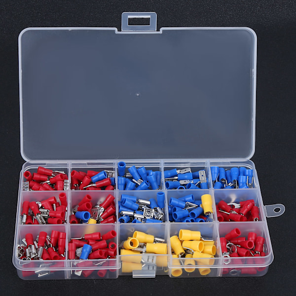 280 st Isolerad spade Crimping Terminal Set Wire Connector Kit Elektriska komponenter