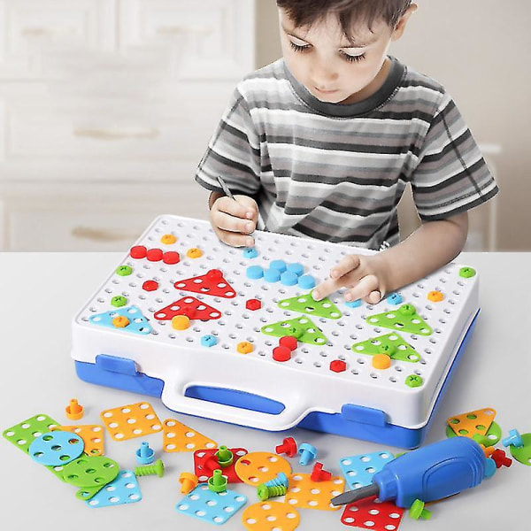 3d ta fra hverandre leketøy for barn Kreativt byggelekesett Puslespill Montering Gjør-det-selv lekelekesett med oppbevaringsboks