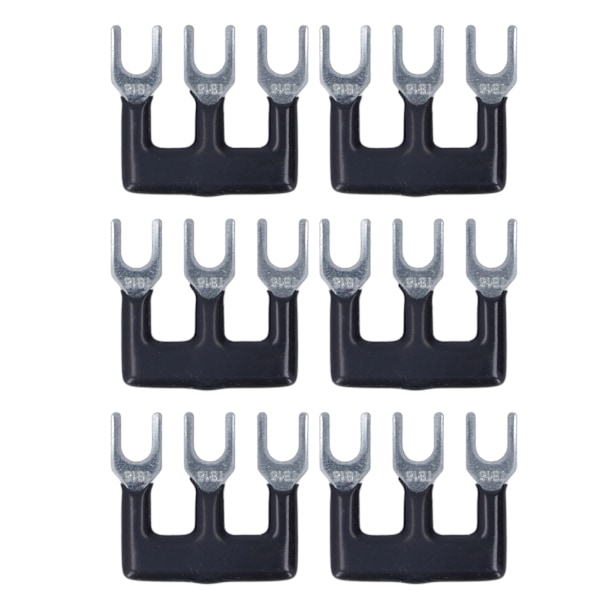 20st Svart bygelblock kopplingslist Röd koppargaffeltyp kopplingslist för TB-serien 15A 400V TB 1503