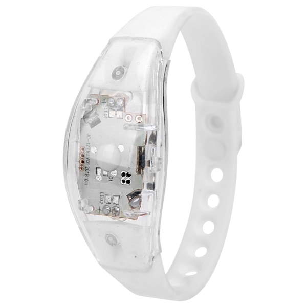 Silikonblinkande armband Justerbart LED-armband Light Up-knapptyp för Night RunningWhite