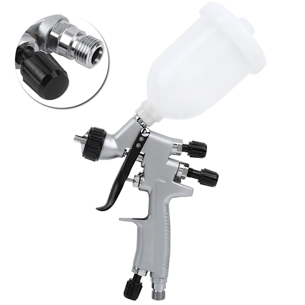 Pneumatisk sprøjtepistol Air High Atomization Paint Sprayer Plast Pot 250ml Kaliber 1.0mm