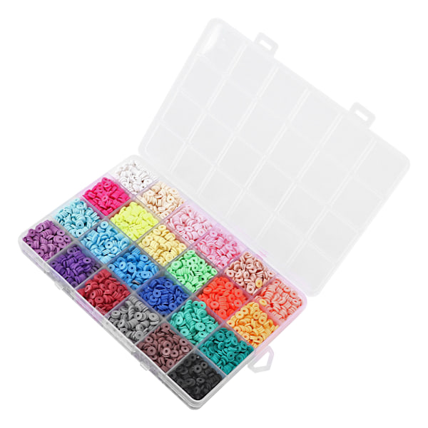 Clay Bead Kit 24 färger Lätt vattentät DIY Intressant Attraktivt dekorativt armband Tillbehör för present