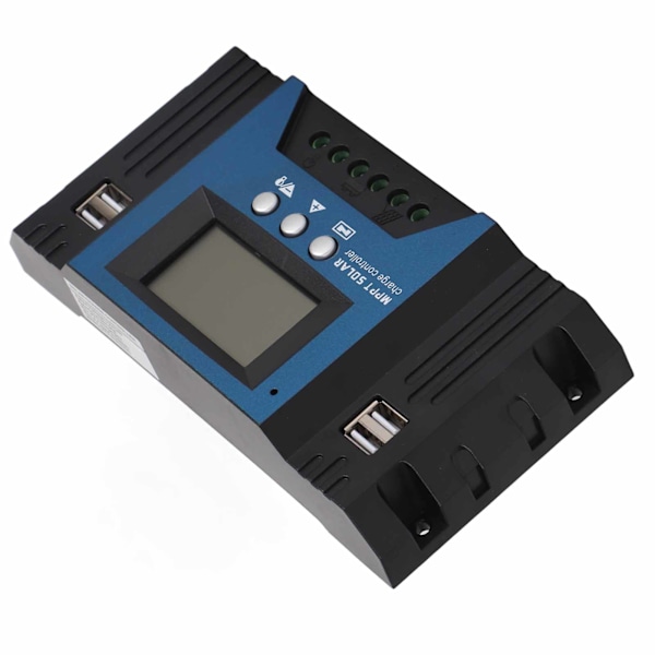 12V 24V Solar Charge Controller Regulator 4 USB-portar 5V 2.5A Parameter Justerbar LCD-skärm för husbil hemmabåt 30A
