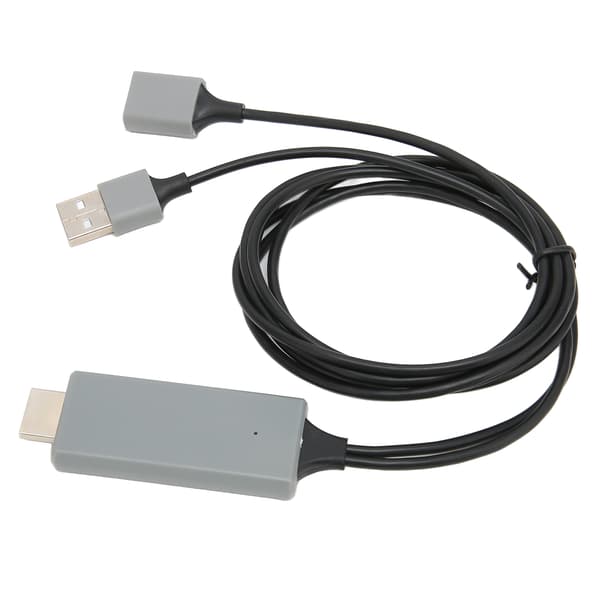 HDTV-kabeladapter 1080P HD Multimedia Interface-kabeladapter kompatibel med iPhone TV-skærmprojektor sort
