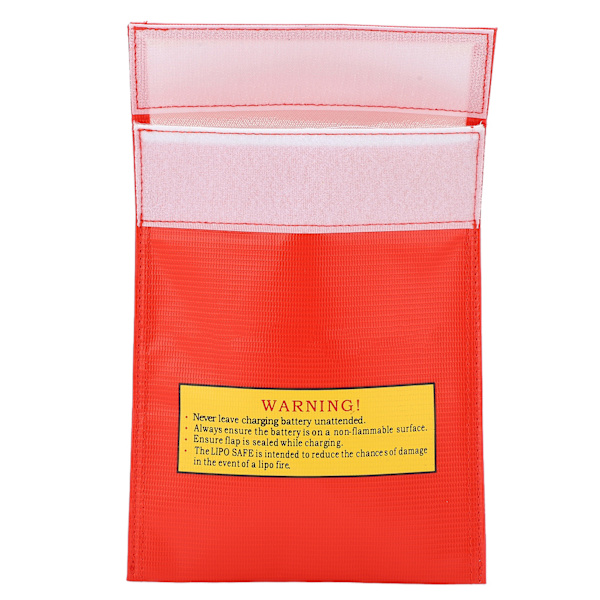 18x23cm RC Lipo Batteripose  Brannsikker Eksplosjonssikker Lipo Beskyttelsespose for Lading Oppbevaring Rød