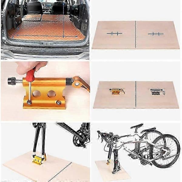 Cykel forgaffel quick release bil SUV holder aluminiumslegering blok monteringsstativ gul