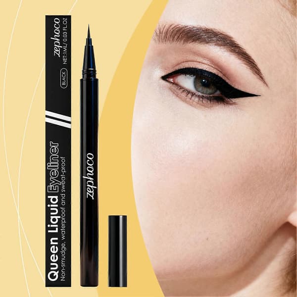 Langvarig, smudsfri, sort flydende eyeliner Intense-Pigment Gymtræning