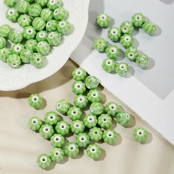 Vandmelon Perler DIY Løse Perler Flettet Armbånd Halskæde Materialer green 20 pieces