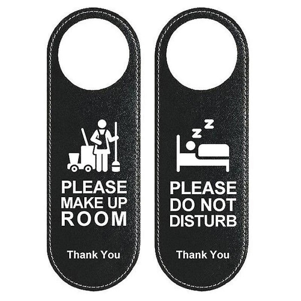 Make Up Room Hotelloppslagstavle Ikke forstyrr-skilt Dørhenger-etiketter Etikett Black