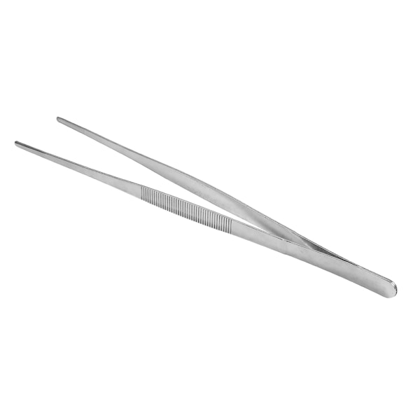 Stainless Steel Silver Long Food Tongs Straight Home Medical Tweezers Garden Kitchen Tool 30cm