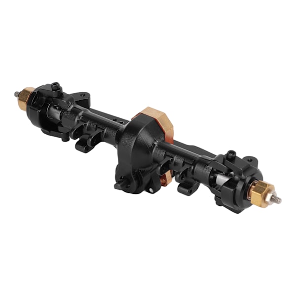 Alumiiniseosinen etuakselin kokoonpano Axial SCX24 AXI90081 1/24 RC-autoille Osia Musta