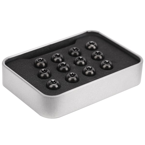 12 st Cykel Skivbroms Rotor Fästbultar T25 Cykelskruvar TC4 Titanium Alloy M5 x 10mm Svart