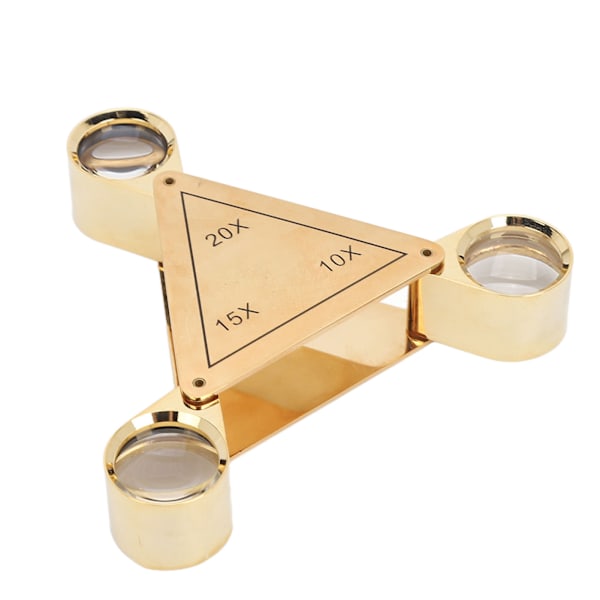 10X 15X 20X Vikbart förstoringsglas Bärbar fickförstoringsglas för smycken antikt guld