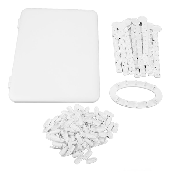 120 färger Nail Color Display Book Demontera Snap On Design Nail Display Book med 120st Nagelspetsar Vit för manikyr
