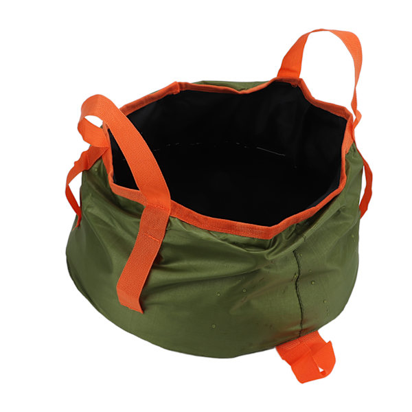 Sammenleggbar bøtte med håndtak Bærbar sammenleggbar vask Liten vanntank for camping Vandring Fiske Army Green