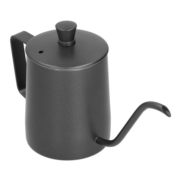 350 ml PTFE-kaffekokare med lock 304 rostfritt stål hälla över kaffekanna för hemmakontor Svart