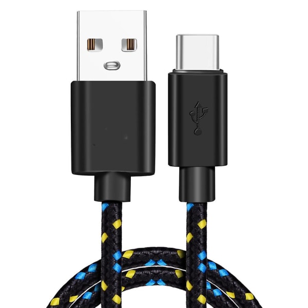 USB Type C-kabel Snabbladdning USB C-kablar Type-c Datasladd Laddare USB C För Samsung S9 Note 9 Huawei P20 Pro Xiaomi 1m/2m/3m Black 1m