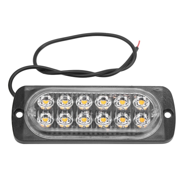 Sidemarkeringslys 12V 12LED Normalt gul Belysningssignal Varsellampe for Lastebil Bil Motorsykkel
