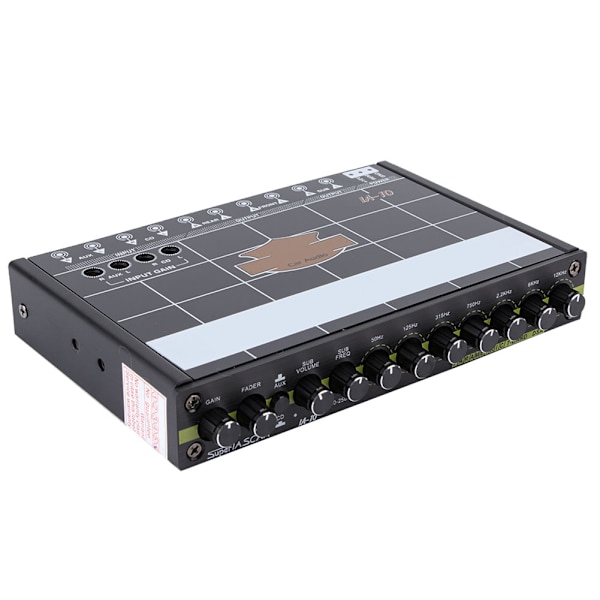 Bil 7-bånds Audio Bass Restaurering Digital Equalizer Lydkontroll IA-10