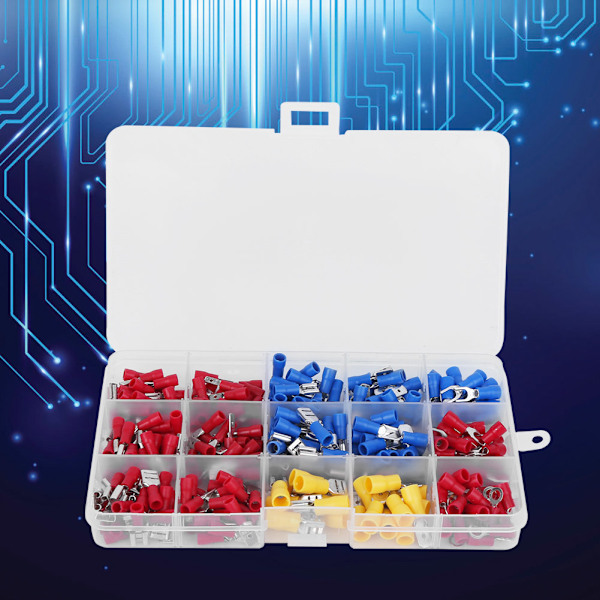 280 st Isolerad spade Crimping Terminal Set Wire Connector Kit Elektriska komponenter
