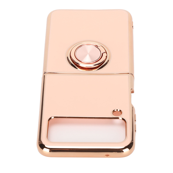 Smartphone Skyddsfodral Magnetiskt telefonskydd för bil med 360 graders rotation Finger Loop Stand för Z Flip 3 ljusrosa