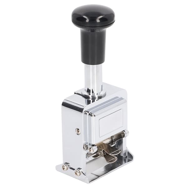 Number Stamp 8-Digit Handle Design Self-Inking Automatic Numbering Stamp Compatible with Banking, Medicine, and Accounting