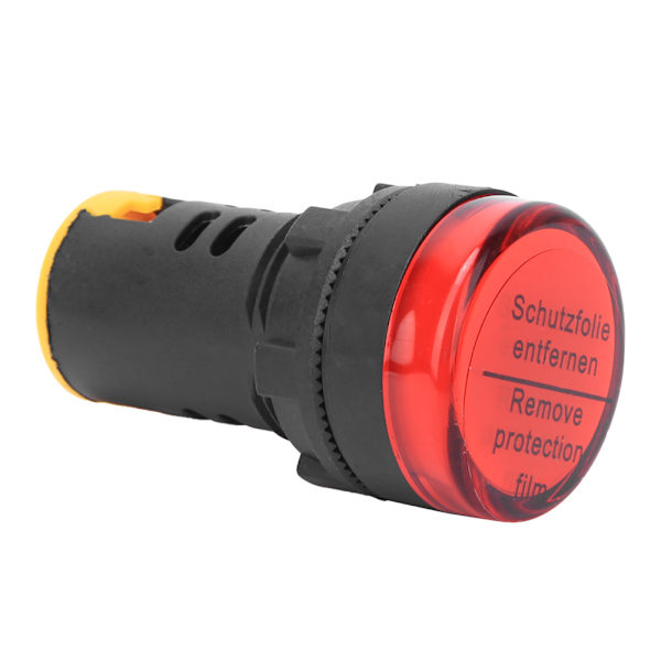 10st BERM LED Strömindikatorlampa PC Flamskyddsskal 22mm Diameter 110V AD16-22D/S Röd