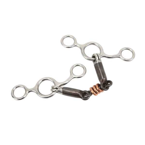 Heste Gag Ring Snaffle Rustfrit Stål Messing 145 mm Munstik Hestetræningsudstyr