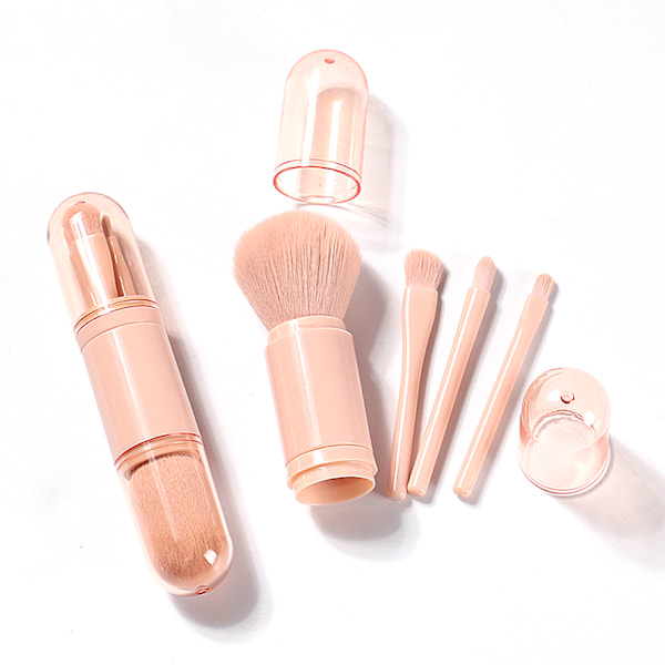 4 i 1 sammenklappelig makeupbørste Sammenklappelig mini kosmetiske makeupbørster til ansigt
