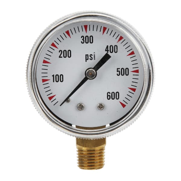 Y50 0-600psi Radialt Trykmåler med 1/4in NPT Messingforbindelse til Trykmåling