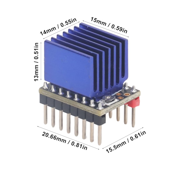 5 sett Stepper Motor Driver Ultra Silent Stepstick 2.5A Uart Nema17 Steg Motor Driver Modul for TMC2208